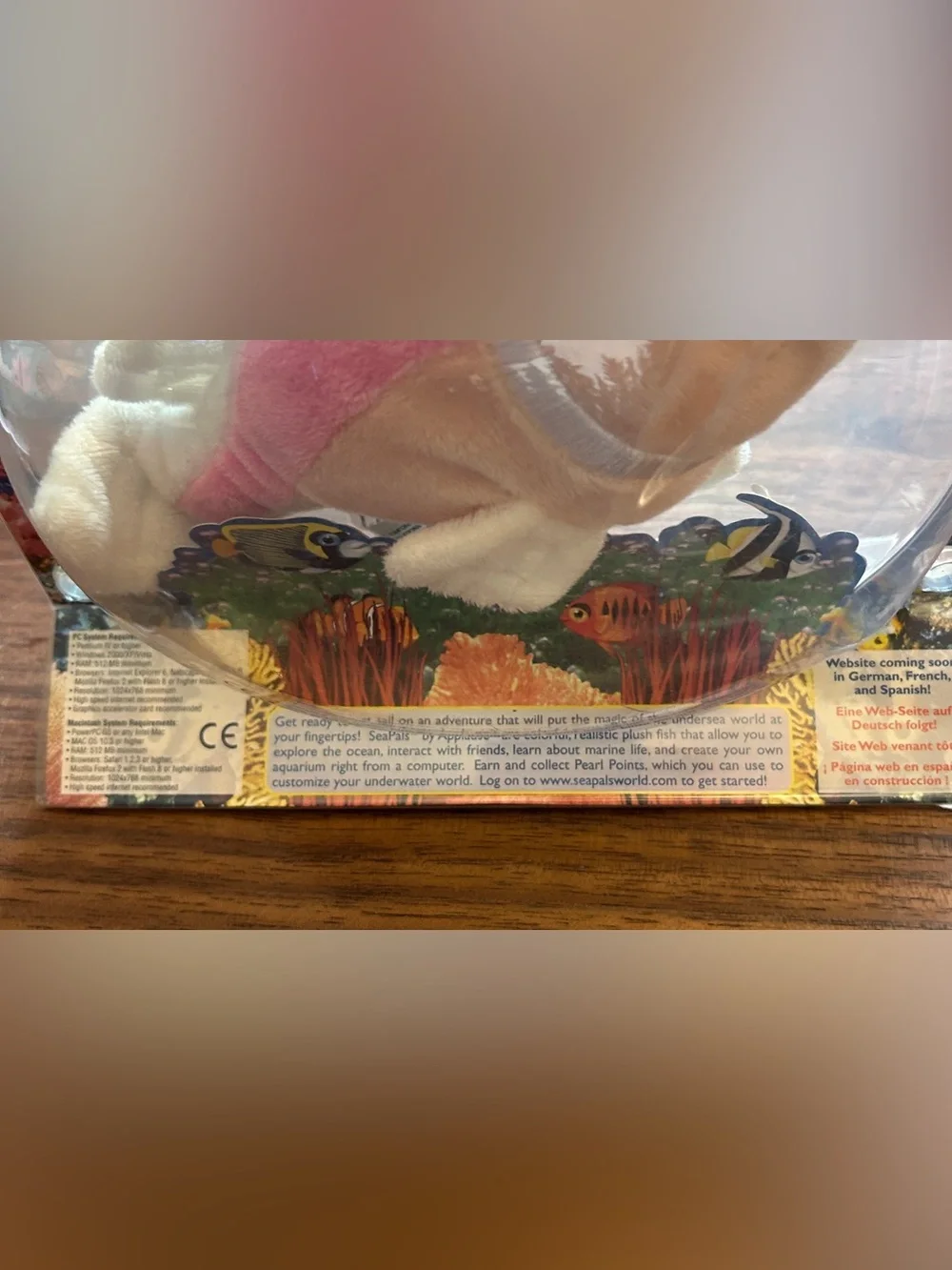 Seapals Pink Anemonefish Fish by Russ Berrie Discontinued Rare Finger Puppet New